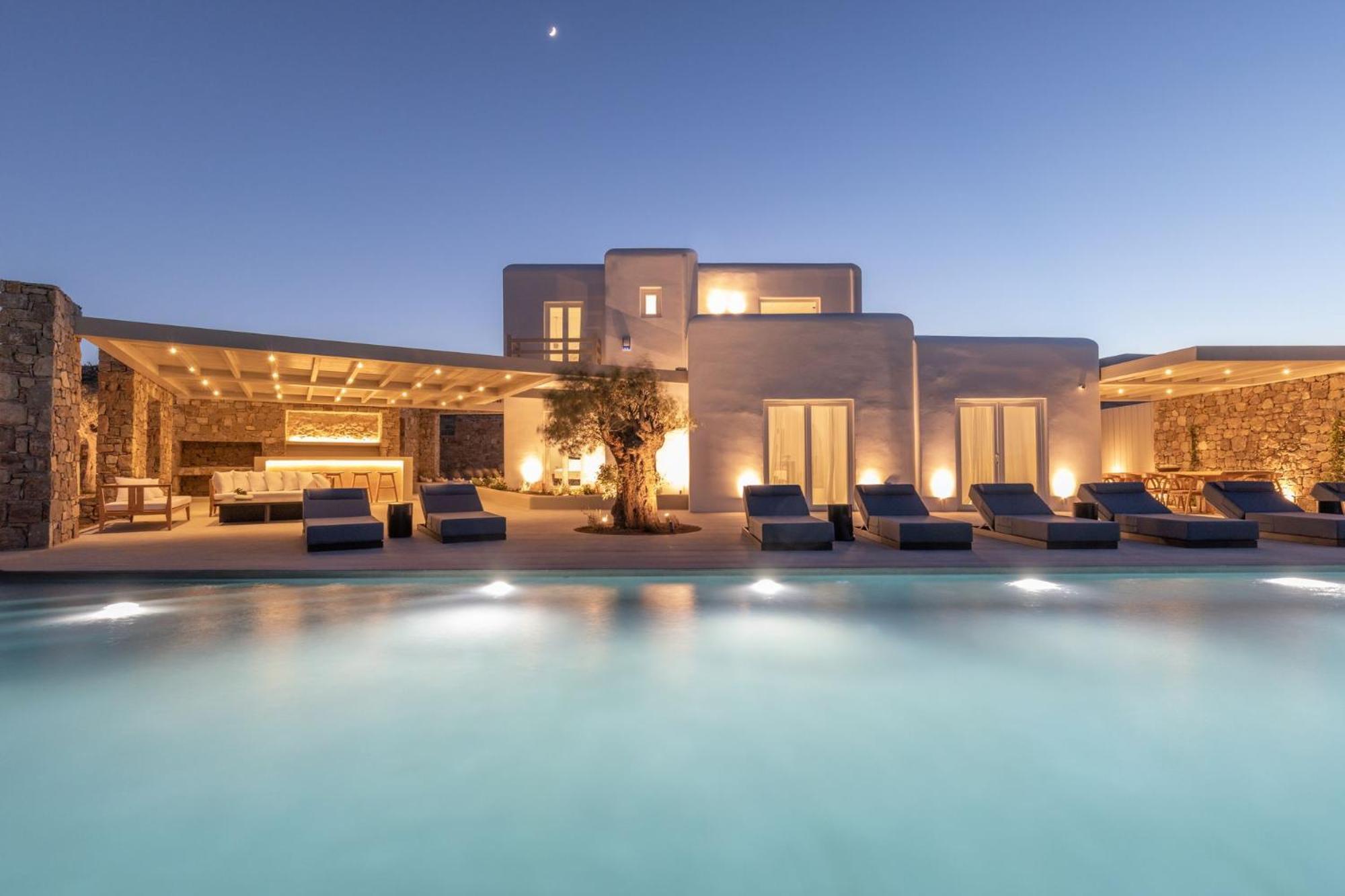 Blue Eye Grand Villa Mykonos Kalafatis Exterior photo