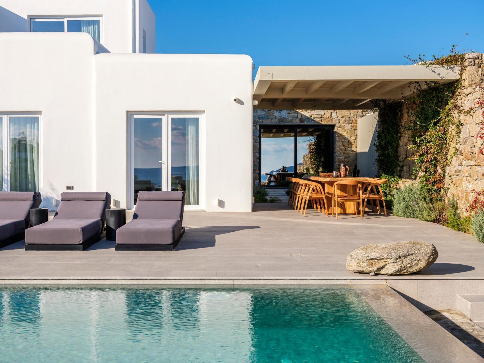 Blue Eye Grand Villa Mykonos Kalafatis Exterior photo