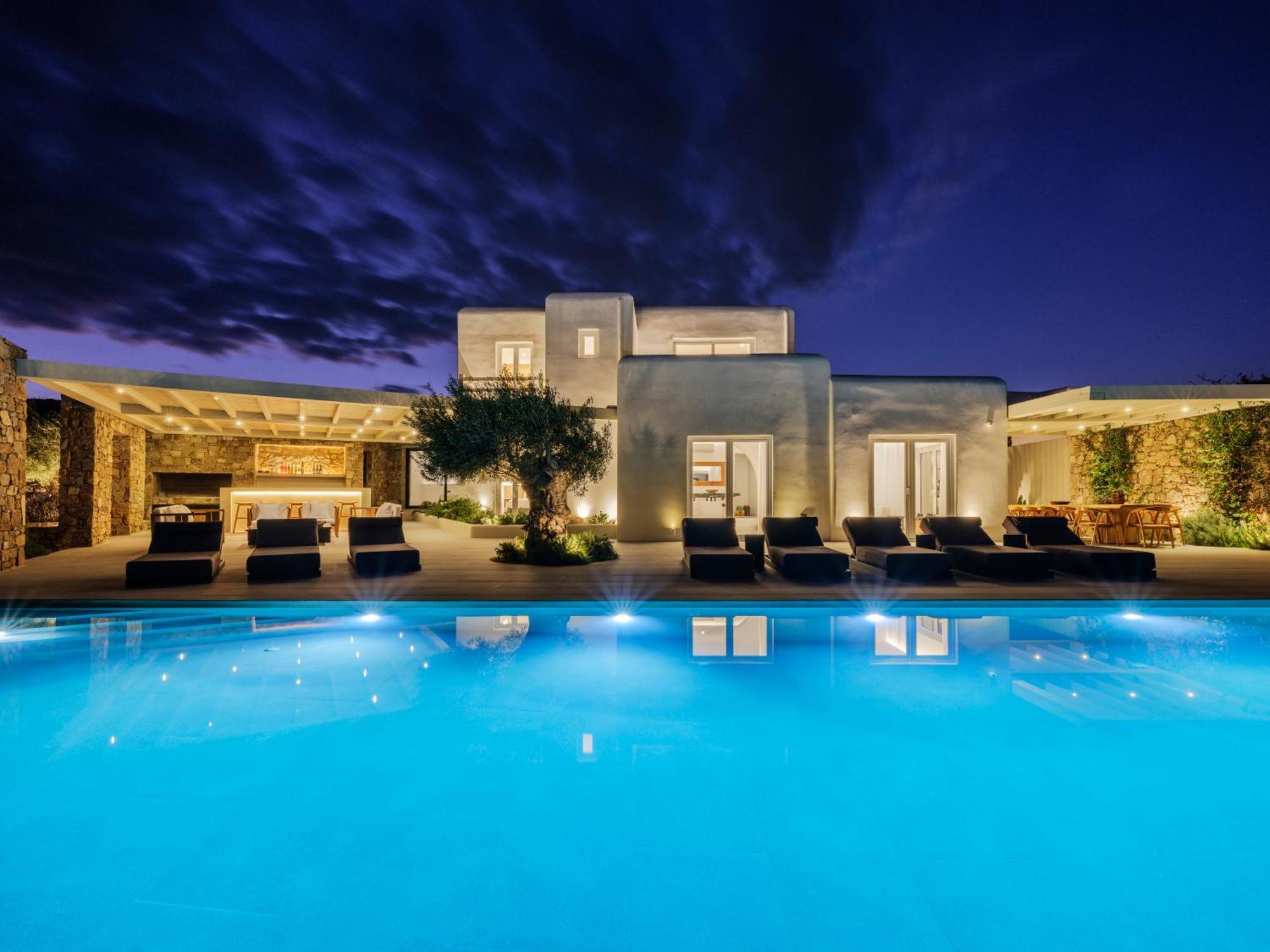 Blue Eye Grand Villa Mykonos Kalafatis Exterior photo