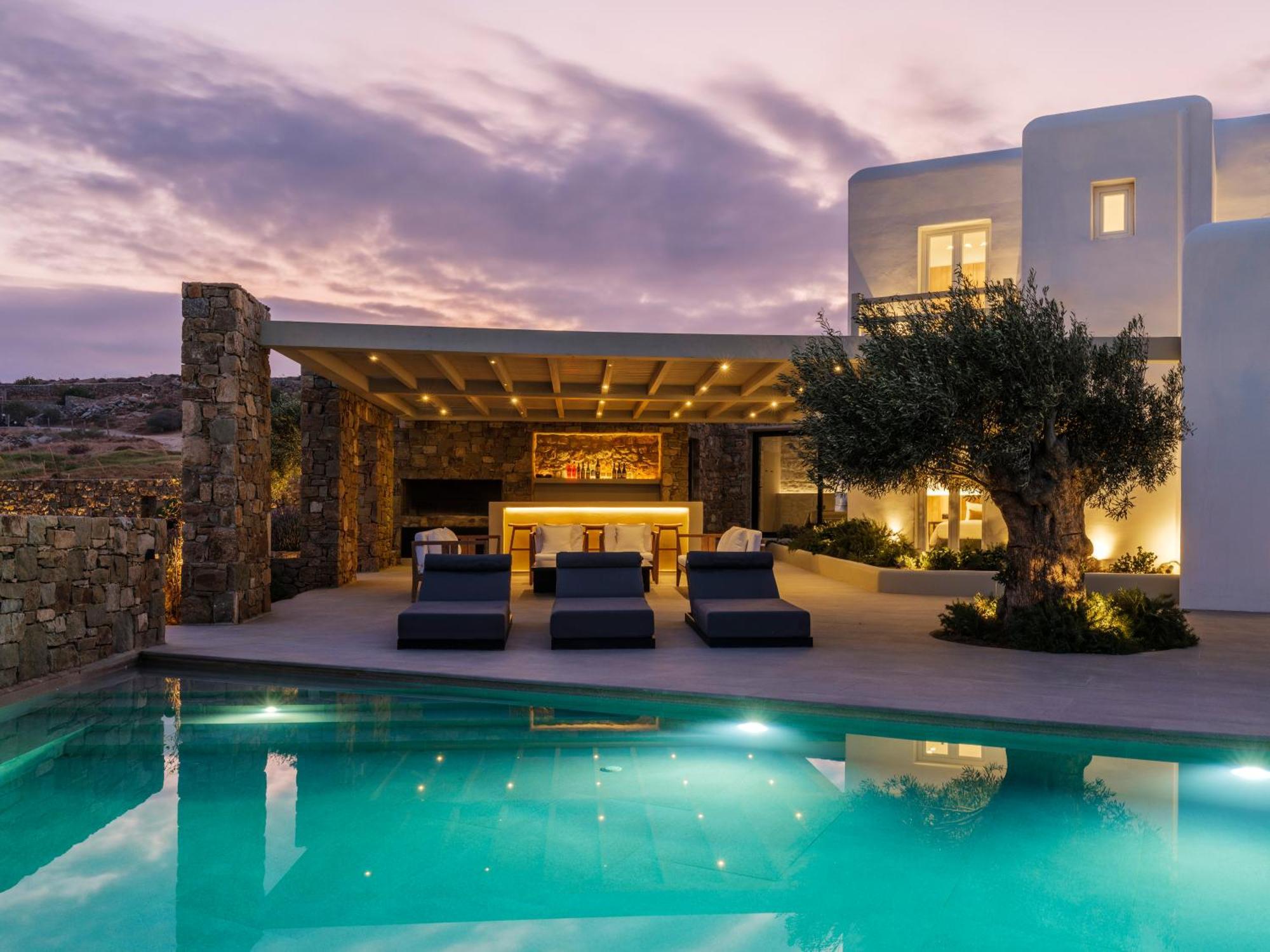 Blue Eye Grand Villa Mykonos Kalafatis Exterior photo
